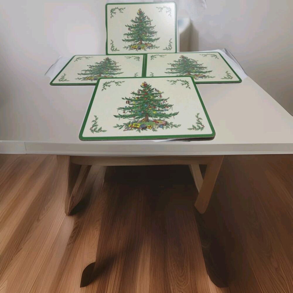 Pimpernel England Set Of 4 Cork Backed Placemats SPODE Christmas Tree